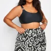 Abstract Print Crinkle Shorts