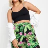 Abstract Print Jersey Pull On Shorts