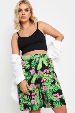Abstract Print Jersey Pull On Shorts
