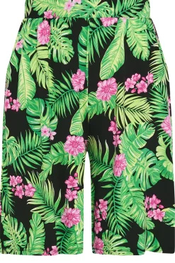 Abstract Print Jersey Pull On Shorts