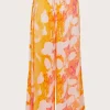 Abstract Print Side Split Trousers