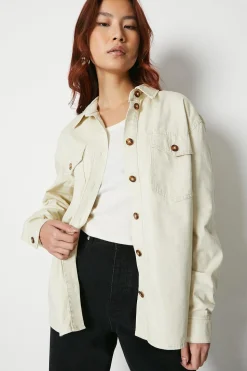Acid Wash Oversized Denim Shirt