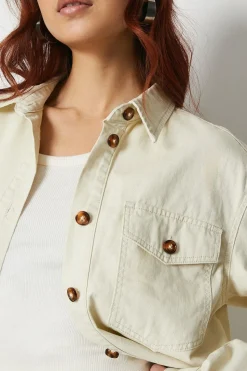 Acid Wash Oversized Denim Shirt