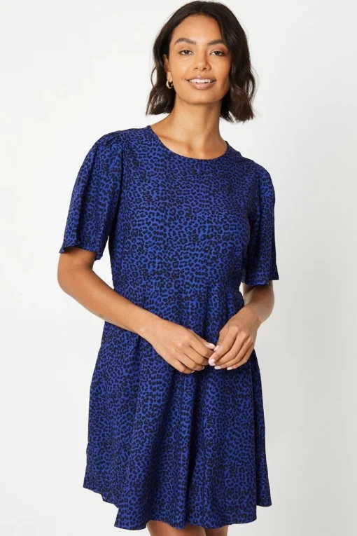 Animal Angel Sleeve Mini Dress