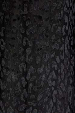 Animal Burnout Tie Neck Dress