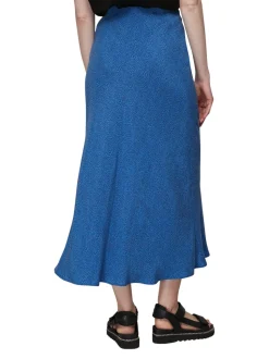 Animal Fleck Print Bias Skirt-Animal Print