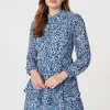 Animal Print Layered Hem Dress