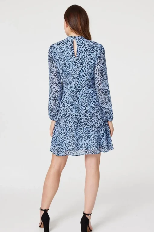 Animal Print Layered Hem Dress