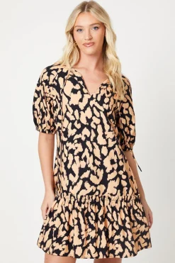 Animal Smock Mini Dress