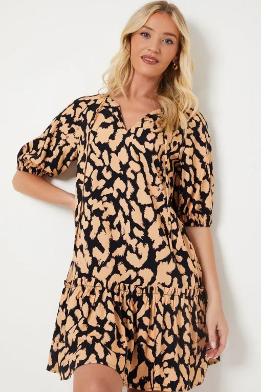 Animal Smock Mini Dress