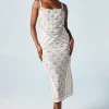 Art Deco Scallop Cowl Back Dress