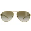Aviator Gold Cream Brown Gradient Sunglasses