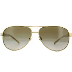Aviator Gold Cream Brown Gradient Sunglasses