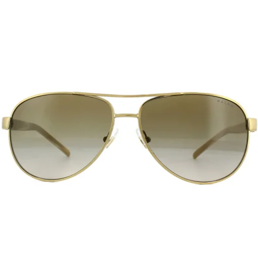 Aviator Gold Cream Brown Gradient Sunglasses