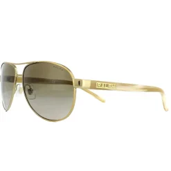 Aviator Gold Cream Brown Gradient Sunglasses