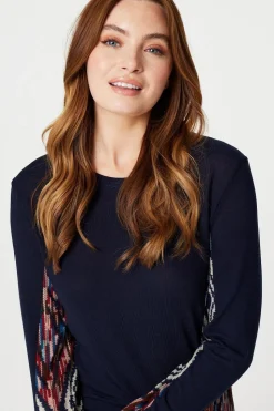 Aztec Panel Print Tunic Top