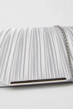 Bailey Satin Rouched Clutch Bag