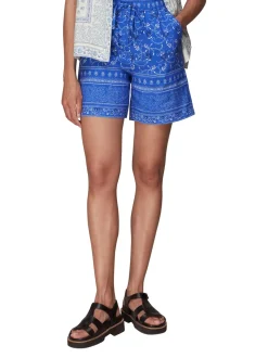 Bandana Floral Print Shorts-Printed
