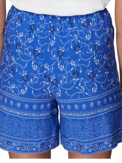 Bandana Floral Print Shorts-Printed
