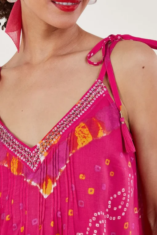 Bandhani Dye Cami Top