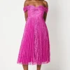 Bardot Twist Lace Midi Dress