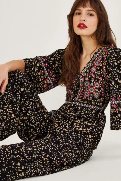 Batik Embroidered Jumpsuit in LENZING邃