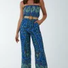 Belted Bandeau Jumpsuit
