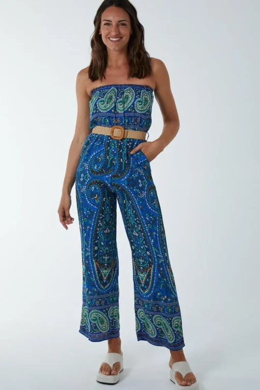 Belted Bandeau Jumpsuit