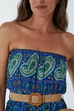 Belted Bandeau Jumpsuit