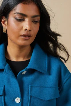 Belted Button Through Jacket