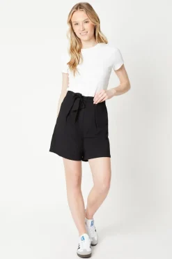 Belted Paperbag Waist Shorts