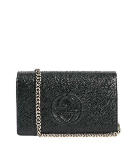 Black Leather Crossbody Bag
