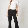 Black Smart Bootcut Leg Trousers