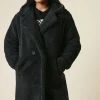 Borg Collared Midi Coat