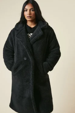 Borg Collared Midi Coat