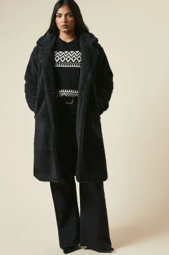 Borg Collared Midi Coat