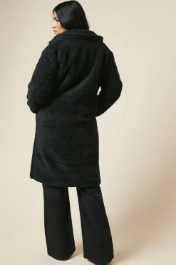 Borg Collared Midi Coat