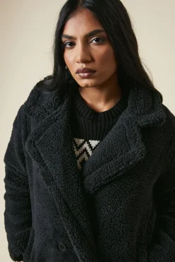Borg Collared Midi Coat