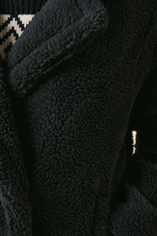 Borg Collared Midi Coat