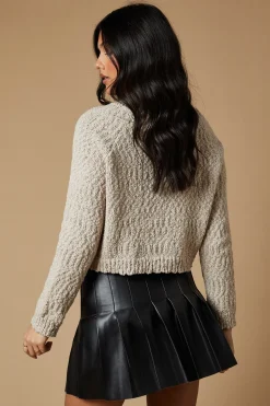Boucle Cost Knitted Button Down Cardigan