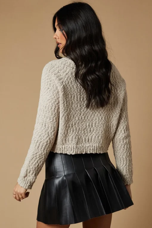 Boucle Cost Knitted Button Down Cardigan
