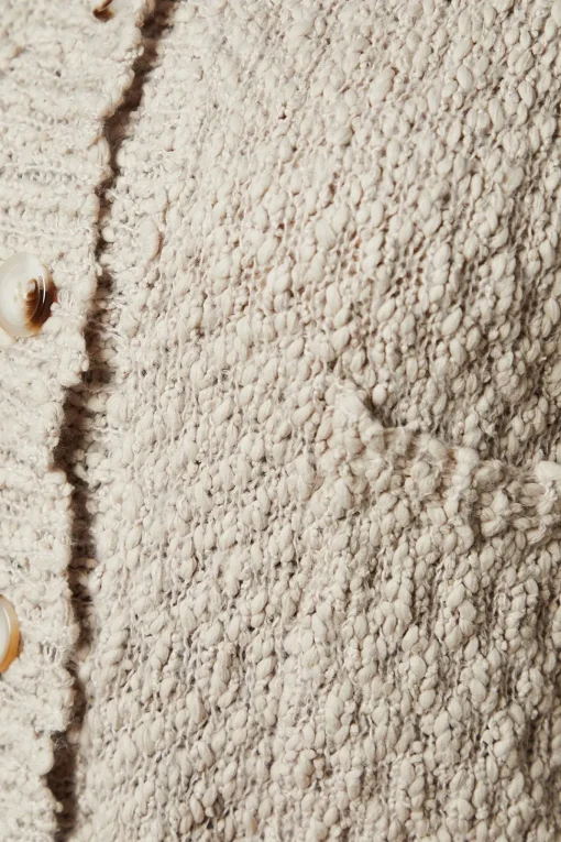 Boucle Cost Knitted Button Down Cardigan