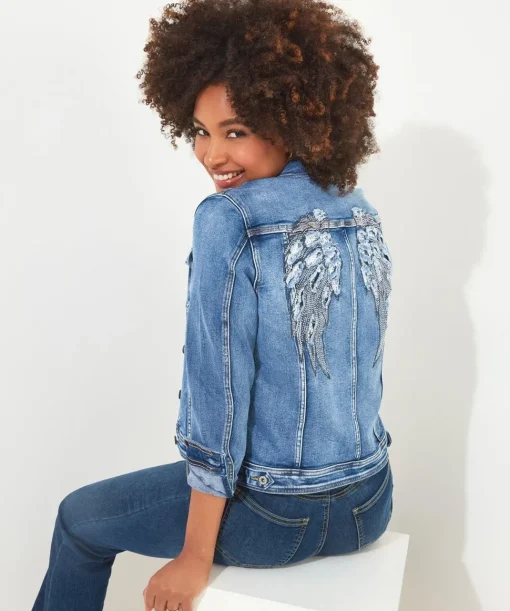 Boutique Embellished Denim Jacket