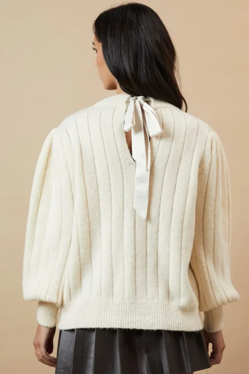 Bow Back Ribbed Jumper