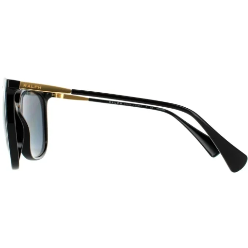 Butterfly Shiny Black Dark Grey Polarized RA5248 Sunglasses