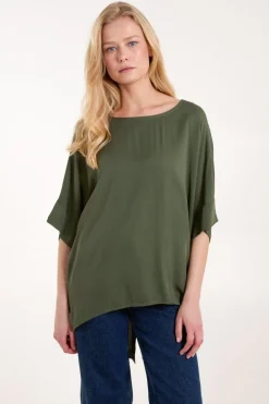 Button Back Viscose Top