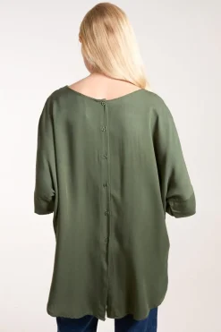 Button Back Viscose Top