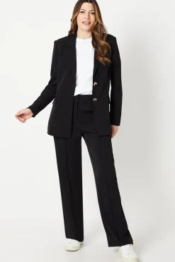 Button Detail Single Breasted Blazer