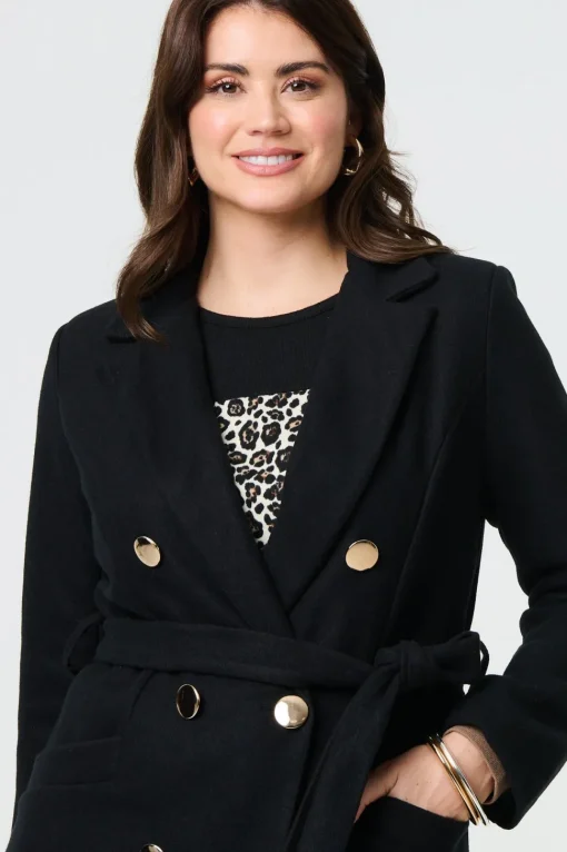 Button Front Tailored Coat