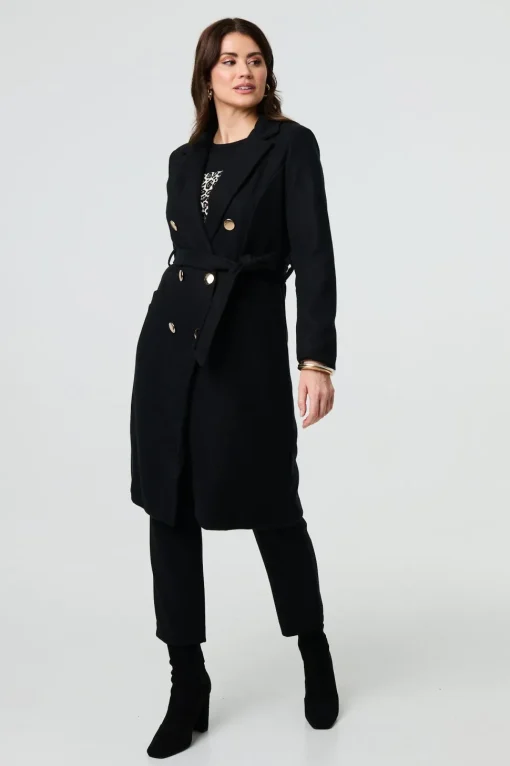 Button Front Tailored Coat